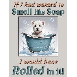Westie pet dog funny flexible fridge magnet Christmas stocking filler gift