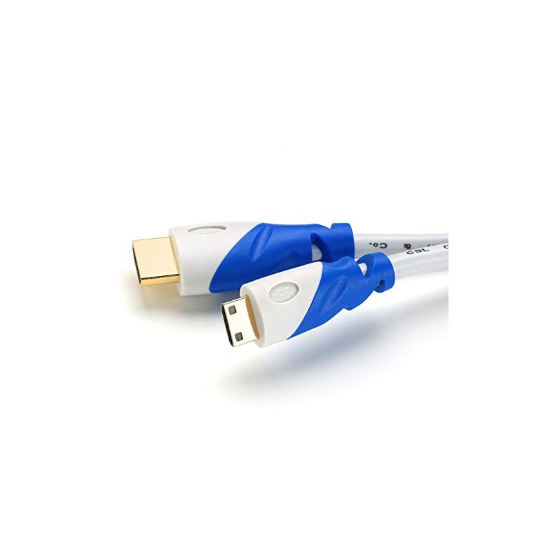 miniHDMI Cable | 2 m | White/Blue | HDMI 2.0