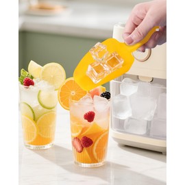 SEEK RARE 8Pcs Ice Scoop for Freeze 5.9 x 2.2in Small Candy Scoop Kitchen Gadgets for Flour Sugar Popcorn Yellow