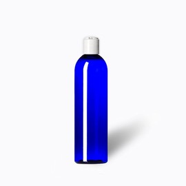 MoYo Natural Labs 4 oz Travel Bottles, Empty Travel Containers with Disc Caps, BPA Free PET Plastic Squeezable Toiletry/Cosmetic Bottles (Neck 24-410) (Pack of 100, Blue)