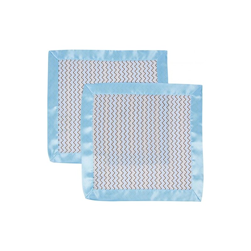 MiracleWare by Miracle Blanket Muslin Security Blanket, 2 Pack (Blue