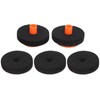 7Pcs Drum Felt Pad Kit Black Orange Red Wear Resistant