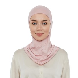 ihvan online, Hijab Undercap, Full Neck Coverage Under Scarf Hijabs, Head Coverings for Women, Muslim Stretchy Turban, Pink