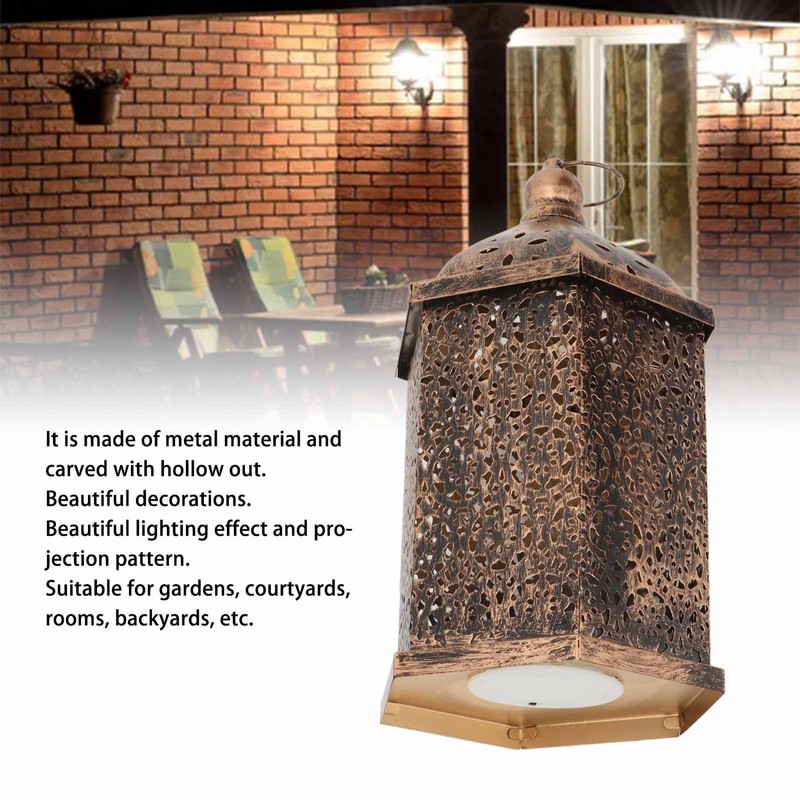 Hanging Lantern Outdoor Lamp Iron Retro Style Home Decoration Ornament