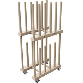 UNZERO Art Storage Rack - Canvas & Paper Storage Stand with Handle & Caster Wheels for Art Studios & Gallery
