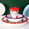 Christmas Xmas 3pcs Kids Childrens Micro Dinner Lunch Santa Festive