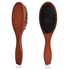 TIESOME Boar Bristle Hair Brush for Women, Natural Soft Hair Brushes with Wooden Handle for Thick Curly Thin Long Short Wet Dry Hair Restores Shine Reduces Frizz