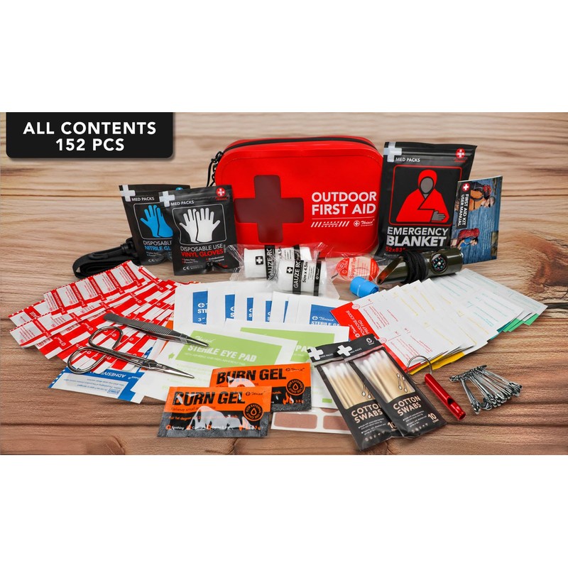 152 PCS Waterproof First Aid Kit, Portable Small Boat Dry