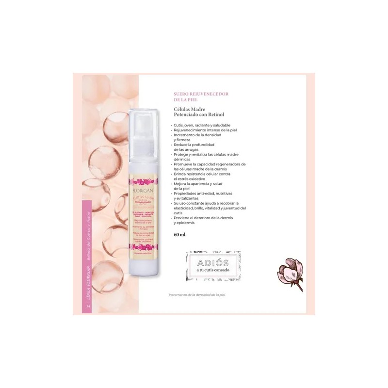 Células Madre Suero Rejuvenecedor Florigan® 60ml. 2 Piezas