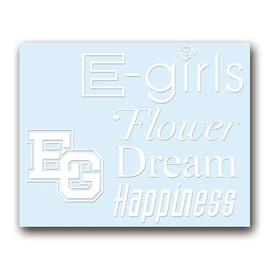 Only the pattern left sticker S "E-girls" White 003W