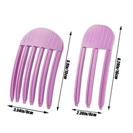 MYTOAU 4PCS Volumizing Hair Root Lifting Combs Set, Wind Shaping Styling Comb for Fluffy Bangs,Fluffy Hair Roots Clip,No Trace Hair Root Lifting Clips, Hair Volumizing Tool (Purple)