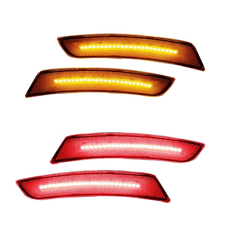 GTINTHEBOX Clear Lens Front Rear Full Side Marker Lights Compatible