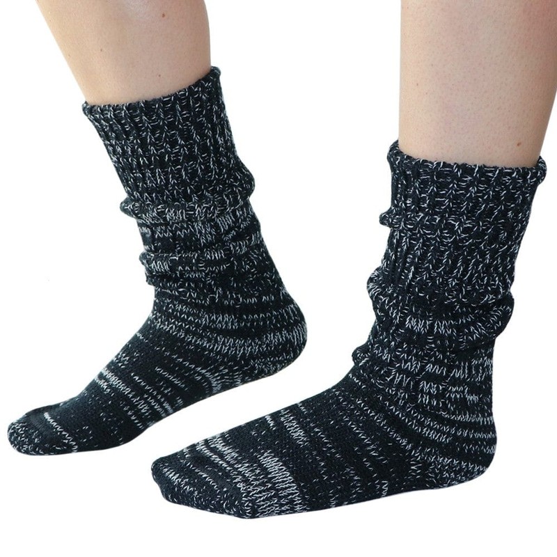 Mongrel Socks Pure Merino Wool Socks - Black & White,
