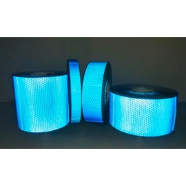 Oralite V98 Blue Reflective Tape Reflexite Orafol Prismatic Safety Tape 1"", 2"", 4"", 6"" (2"" Inch, 10' Feet)