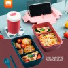 Maíz Contenedor Lonchera Box Lunch Divisiones Cubiertos Portatil