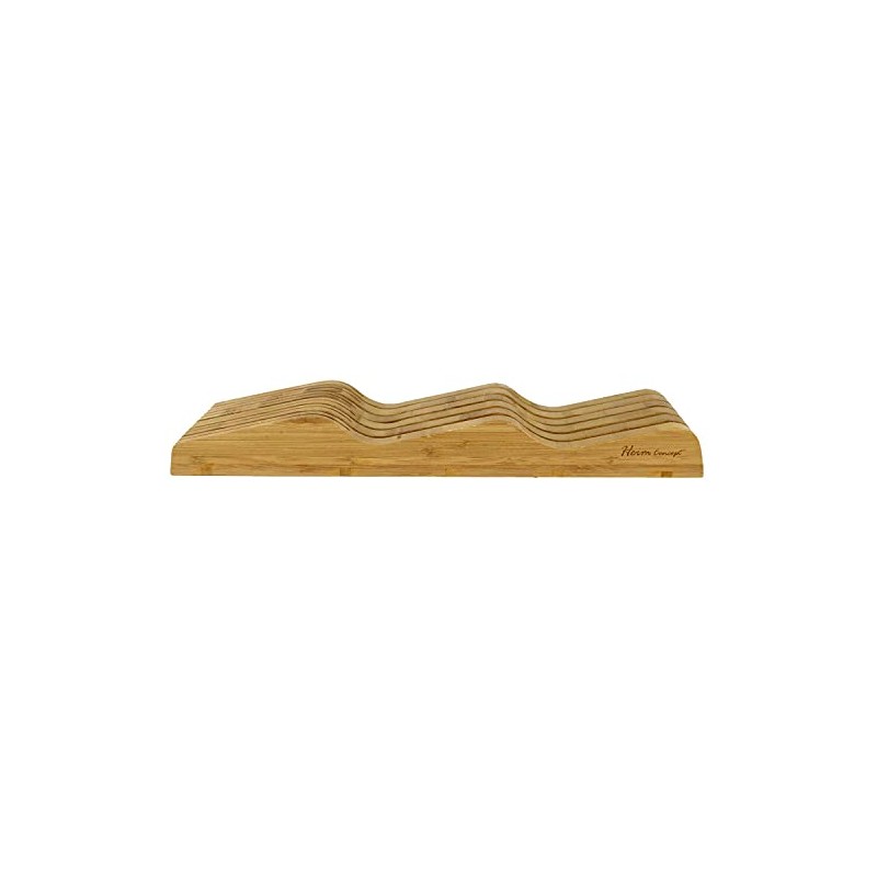 W Home Premium Bamboo Knife Storage Block, Beige, up to