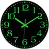 JoFomp Wooden Glow in The Dark Clock, 12 inch Silent