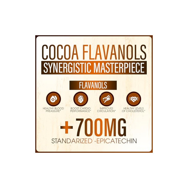High Flavanol Cocoa Powder – 𝟏𝟓𝟎𝟎𝐦𝐠 Flavanols with 𝟕𝟎𝟎𝐦𝐠 Naturally