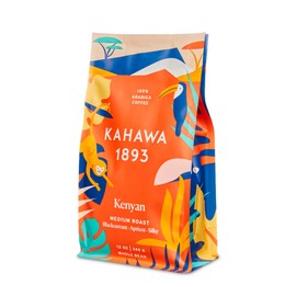 Kahawa 1893 Whole Bean Coffee Medium Roast Kenyan Blend 12 Oz - As Seen on Shark Tank, High Antioxidants, Naturally Sweet, Organically Grown, Ethically & Sustainably Sourced