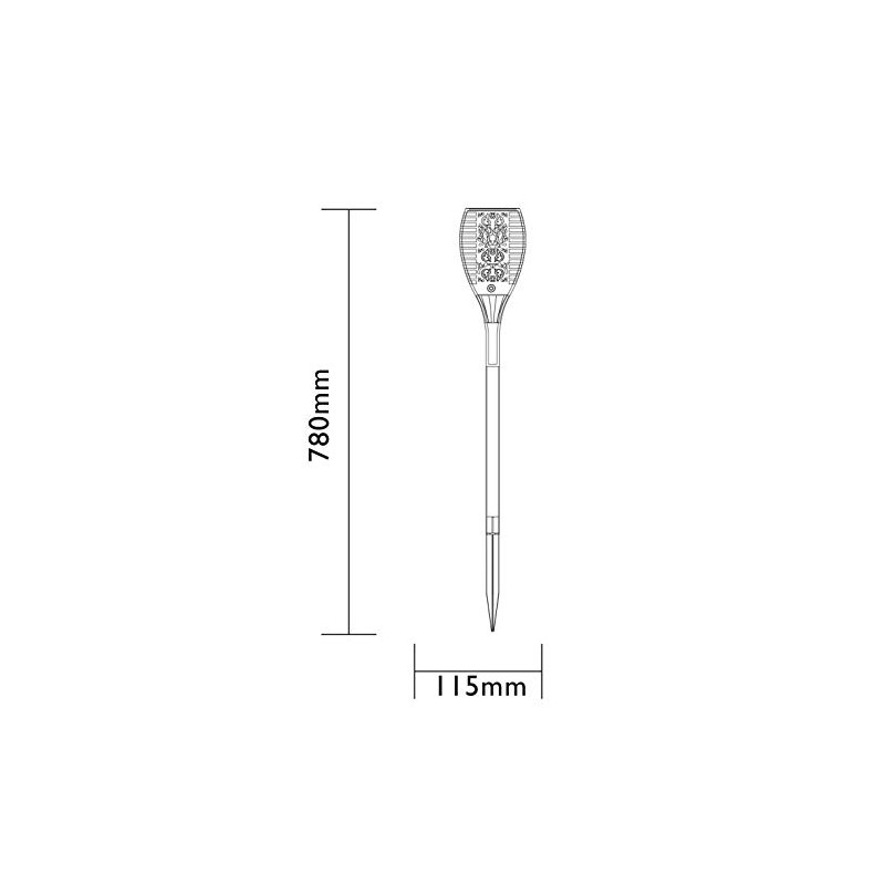Luxform Lighting Art Deco Solar LED Torch Light