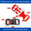 Small Buckles for 10 mm Wide Webbing Straps, 56 Pieces,