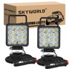 SKYWORLD 2pcs 48W Magnetic Base Bracket LED Work Light Bar