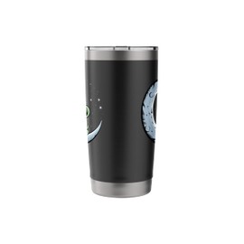 Spaceman Reads | Alien, Moon - Whimsical Stainless Steel Insulated Tumbler