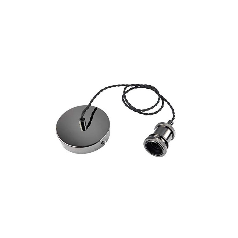 COZZY Black Nickel Pendant Light Fitting,Pendant Ceiling Rose,E27 Pendant Fitting,Ceiling