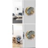 PANSHA Door Knob Cover Grey with Bird Embroidered 2 PCS,