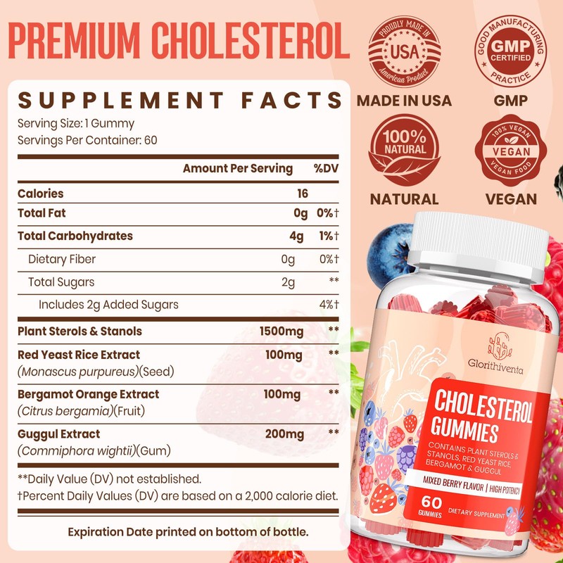Cholesterol Supplement with Plant Sterols & Stanols, Guggul, Bergamot Orange