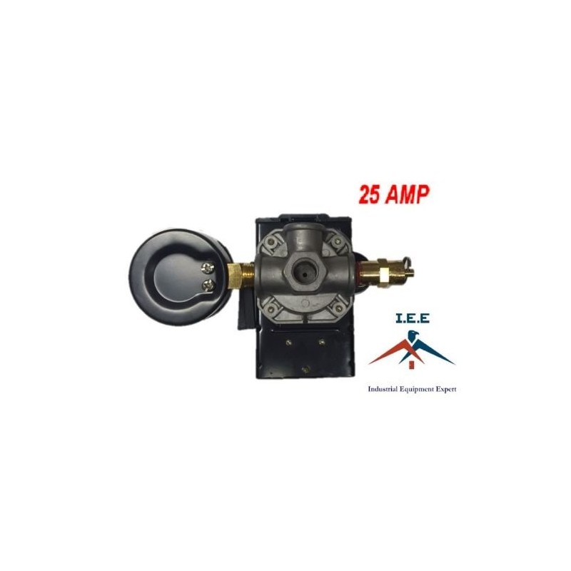 25 AMP Air Compressor Pressure Switch 4 Port 145-175 PSI