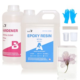 Rokia R Deep Pour Epoxy Resin 3.5L/1 Gallon Kit – Crystal Clear 3:1 Mix for 2-4" Pour Depths – Bubble-Free Casting & Coating for River Tables, Table Tops, and Deep Pour Art Projects