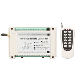 Wireless Remote Control System 12 Channel RF 10A Relay Receiver with 433MHZ Transmitter DC 12V‑36V