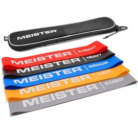Meister Bandas de Resistencia para Movilidad, Ejercicio, Estiramientos y Fisioterapia con Funda de Transporte