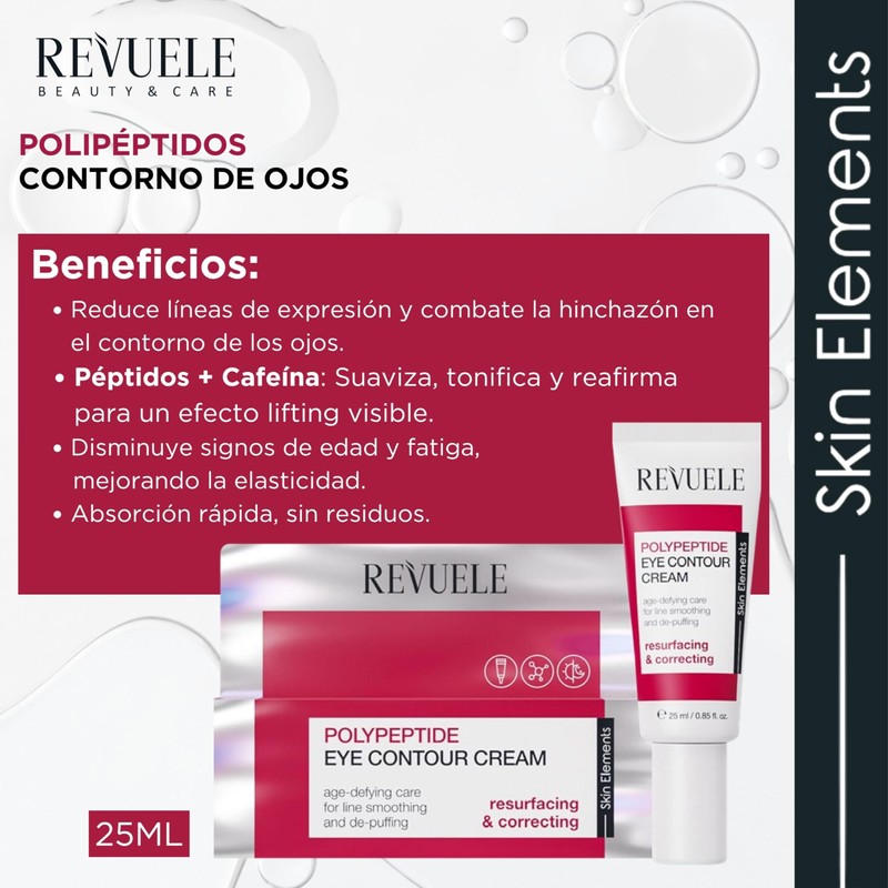 REVUELE SKIN ELEMENTS CREMA PARA CONTORNO DE OJOS POLIPEPTIDO 25ML