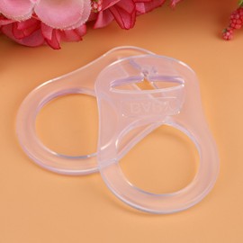 Pomya Adaptador de Clips de Chupete, 10 Piezas Multi Silicona Transparente Baby Dummy Buttons Style Adaptador de Clip de Soporte de Chupete no tóxico para Anillos(lucidez)