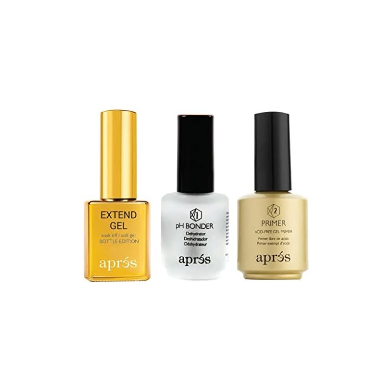 Aprés Kit Profesional de Uñas - Botella Dorada con pH
