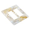 Wmhusu Outlet Covers Gold/White Marble Abstract Modern Luxury 2 Gang