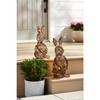 Mud Pie Woven Led Bunny Sitter, Brown