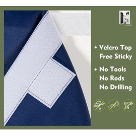 PI Blackout Door Curtain,Privacy Thermal Insulated French Door Curtain for Glass Door/Classroom/Sliding Door/Tie up Shade 1 Panel (W26XL40,Navy Blue)