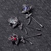 Rhinestone Rose Flower Brooch.Crystal Lapel Pin Brooch, Classy Flowers Tie