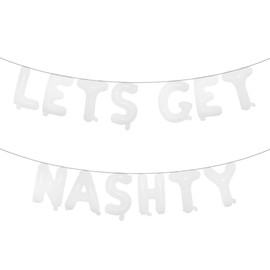 Multicolor Balloons Lets Get Nashty Nashville Bachelorette Party Decorations, Bachelorette Party Decorations, Lets Get Nashty Sign Nashville Party Supply (LETS GET NASHTY White)
