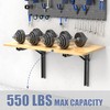 Wall Mount Folding Workbench with Pegboard Kit, Size: 47.25x22.75