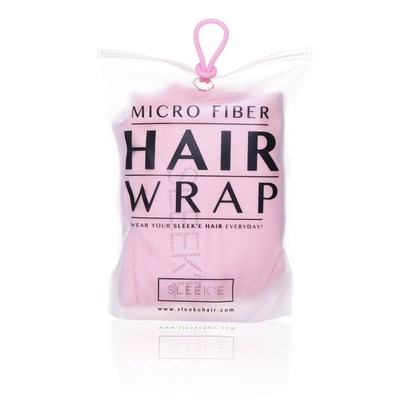 (Baby Pink) - Sleek'e Microfiber Hair Wrap - Ultra Absorbent and Soft, Spa-Quality, Anti-Frizz Turban Twist Hair Towel, Reduces Drying Time for Healthier Hair (Baby Pink)
