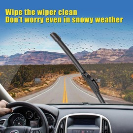 HRSNO® 26"+19" Wipers Replacement for Honda Accord 2017-2008 Nissan Quest 2017-2011 Subaru Legacy Outback 2014-2010 Toyota Prius 2015-2010 Sienna 2014-2010 Windshield Wiper Blades(Pack of 2)