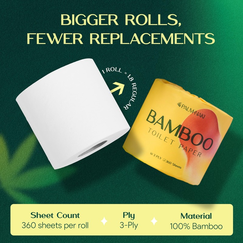 Premium Bamboo Toilet Paper | 3-Ply – Strong & Absorbent