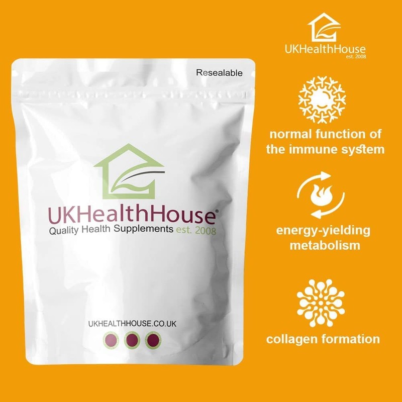 UKHealthHouse Vitamin C 500mg Chewable Veg Tablets Immune Support Orange
