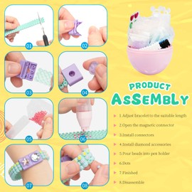 Bracelet Making Kit, Jewelry Making Kit, Girls Toys, DIY Beads Bracelet, Arts and Crafts Toys, Birthday Gift for Kids Aged 6 and up