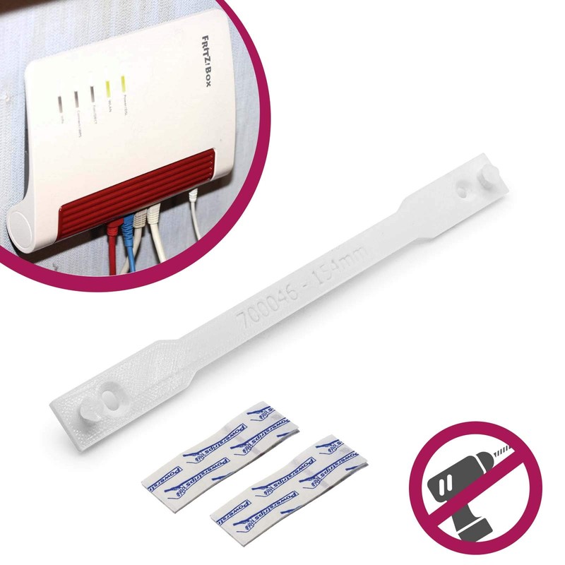 Mobilefox Router Wall Mount 154 mm Suitable for Fritzbox 7530