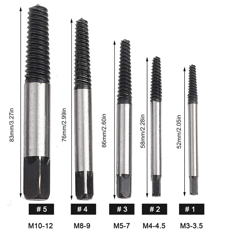 Screw Remover, Broken Screw Extractor Set Professional, 11-Piece Broken Screw